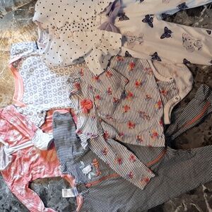 Lot Of Mixed Branded Baby Girl Clothes 3-6 Months 7 Pieces